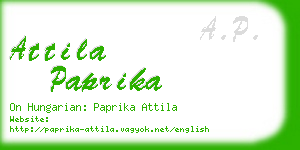 attila paprika business card